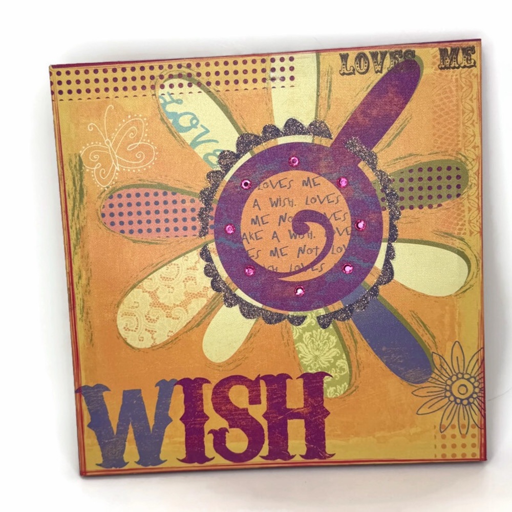 Floral “Wish” Wall Art
